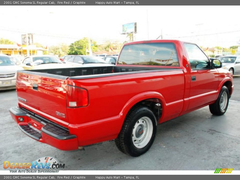 2001 GMC Sonoma SL Regular Cab Fire Red / Graphite Photo #11