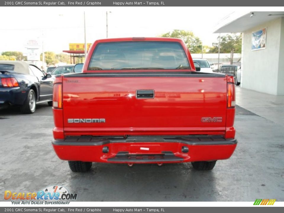 2001 GMC Sonoma SL Regular Cab Fire Red / Graphite Photo #12