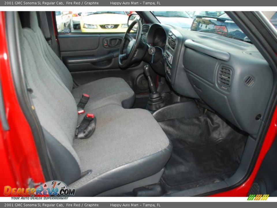 Graphite Interior - 2001 GMC Sonoma SL Regular Cab Photo #20