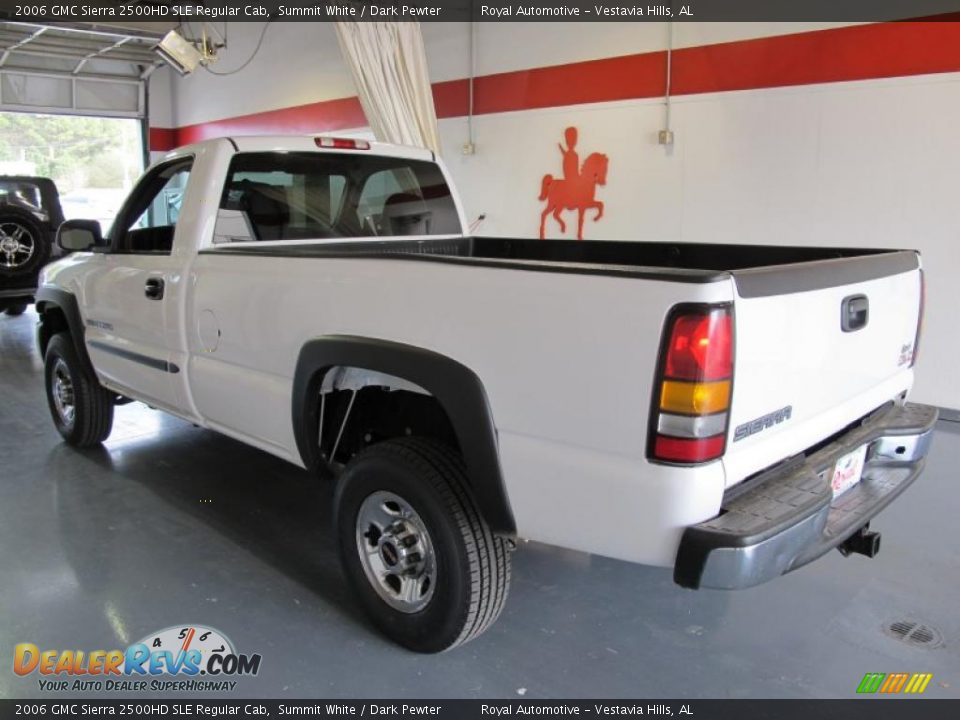 2006 GMC Sierra 2500HD SLE Regular Cab Summit White / Dark Pewter Photo #2