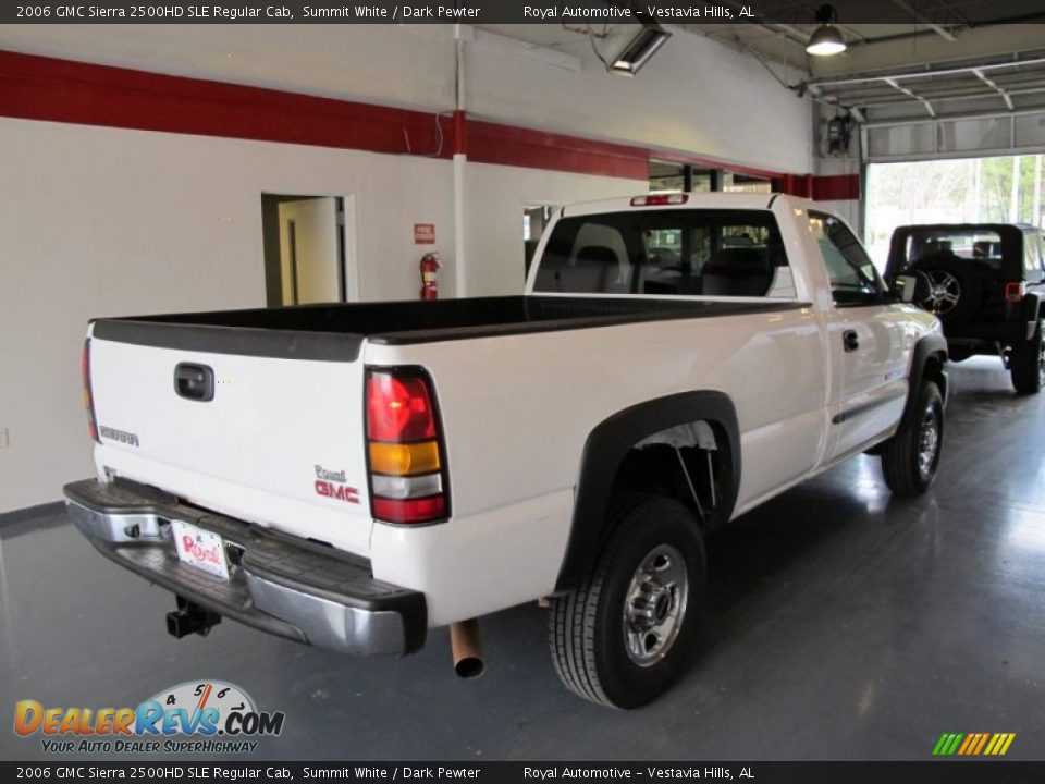 2006 GMC Sierra 2500HD SLE Regular Cab Summit White / Dark Pewter Photo #4