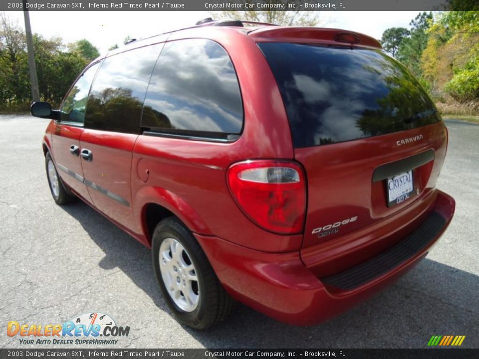 2003 Dodge Caravan SXT Inferno Red Tinted Pearl / Taupe Photo #3