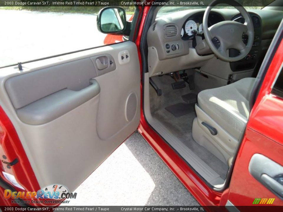 2003 Dodge Caravan SXT Inferno Red Tinted Pearl / Taupe Photo #4