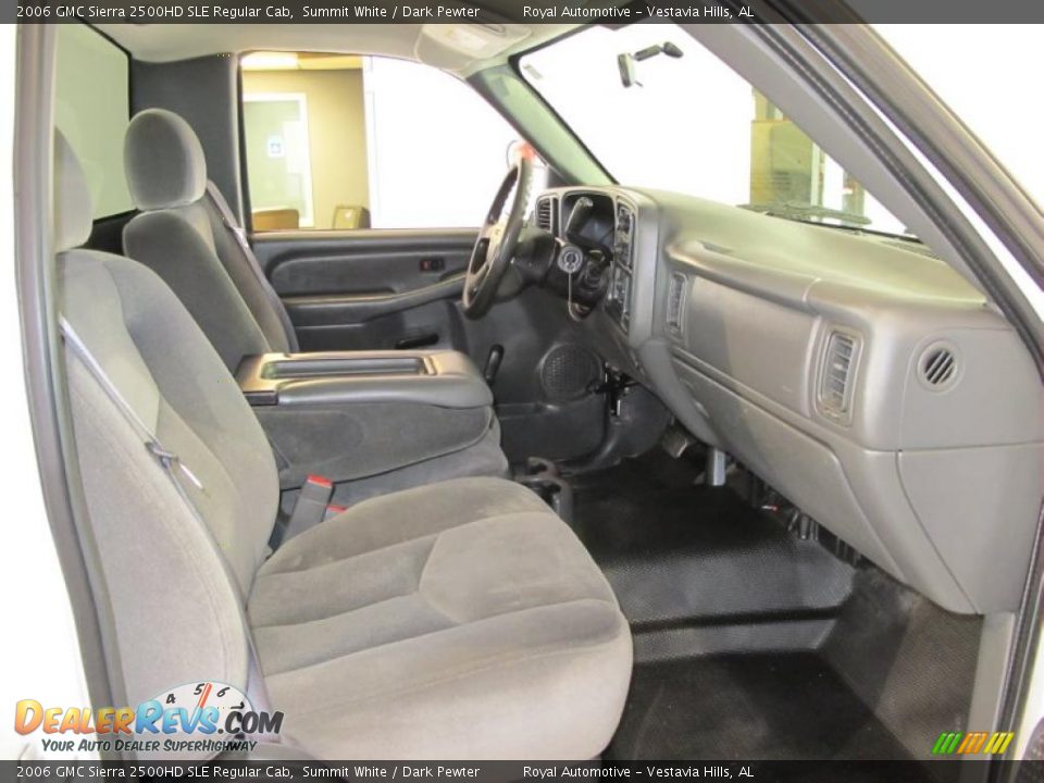 Dark Pewter Interior - 2006 GMC Sierra 2500HD SLE Regular Cab Photo #9