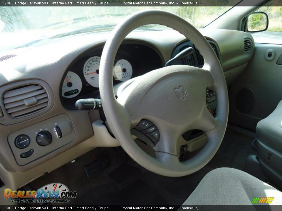 2003 Dodge Caravan SXT Inferno Red Tinted Pearl / Taupe Photo #6