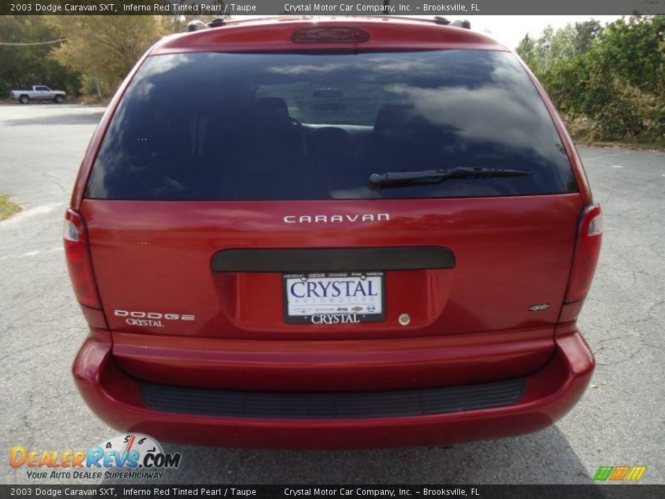 2003 Dodge Caravan SXT Inferno Red Tinted Pearl / Taupe Photo #10