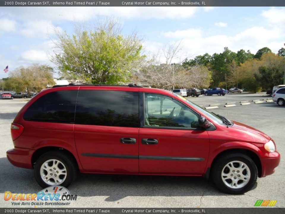 2003 Dodge Caravan SXT Inferno Red Tinted Pearl / Taupe Photo #12