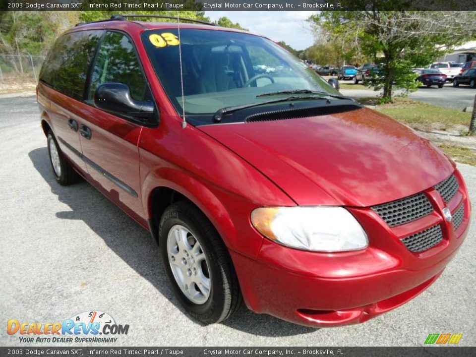 2003 Dodge Caravan SXT Inferno Red Tinted Pearl / Taupe Photo #13