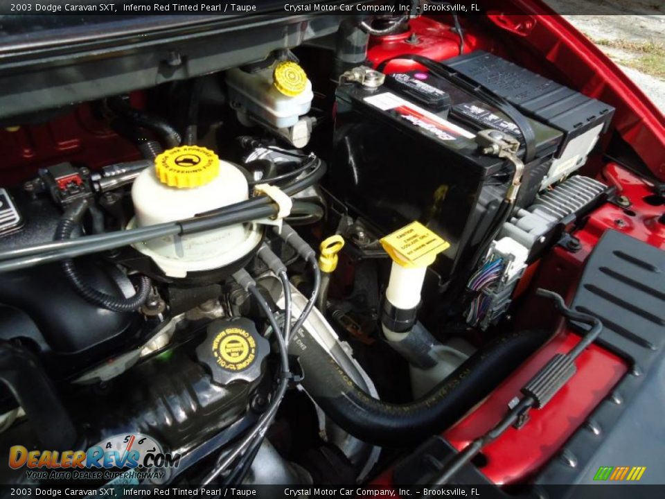 2003 Dodge Caravan SXT Inferno Red Tinted Pearl / Taupe Photo #23