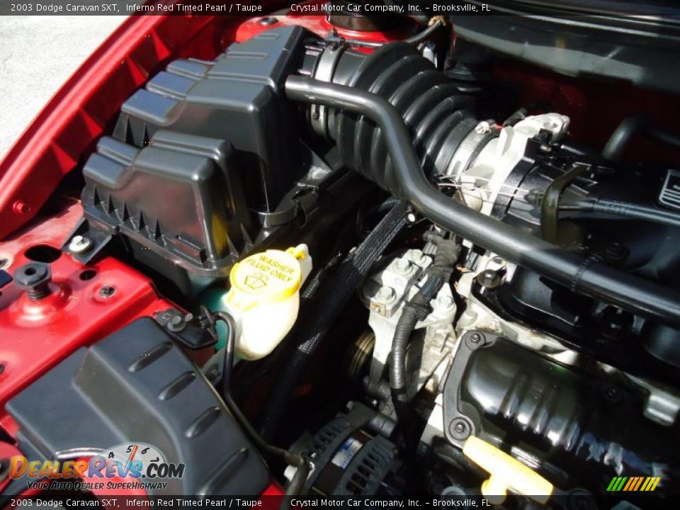 2003 Dodge Caravan SXT Inferno Red Tinted Pearl / Taupe Photo #24