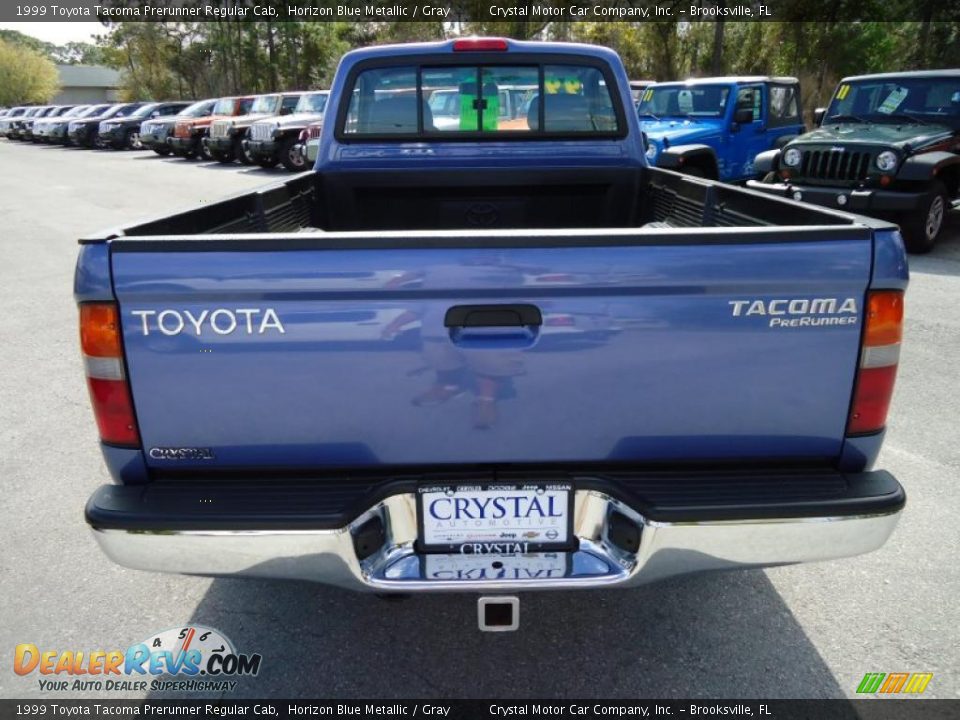 1999 Toyota Tacoma Prerunner Regular Cab Horizon Blue Metallic / Gray Photo #7