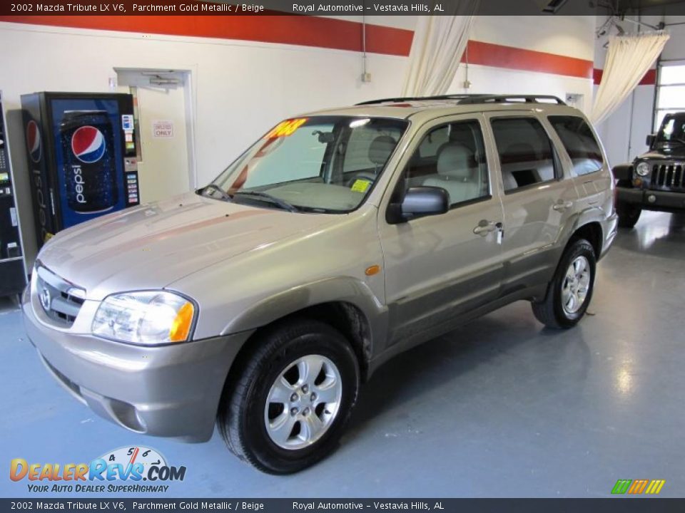 2002 Mazda Tribute LX V6 Parchment Gold Metallic / Beige Photo #1