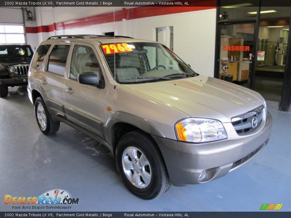 2002 Mazda Tribute LX V6 Parchment Gold Metallic / Beige Photo #5