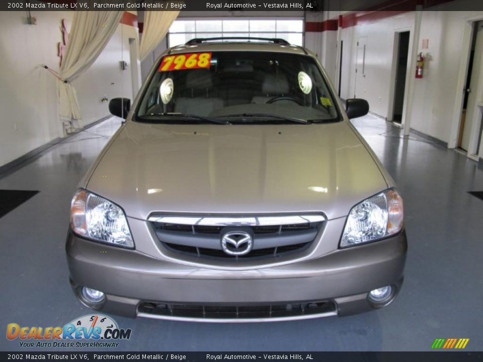 2002 Mazda Tribute LX V6 Parchment Gold Metallic / Beige Photo #6