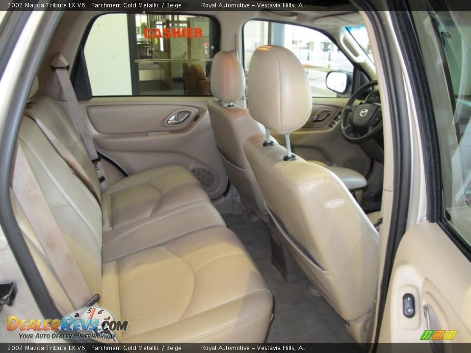 2002 Mazda Tribute LX V6 Parchment Gold Metallic / Beige Photo #8