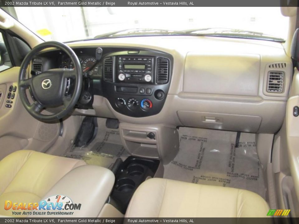 2002 Mazda Tribute LX V6 Parchment Gold Metallic / Beige Photo #10