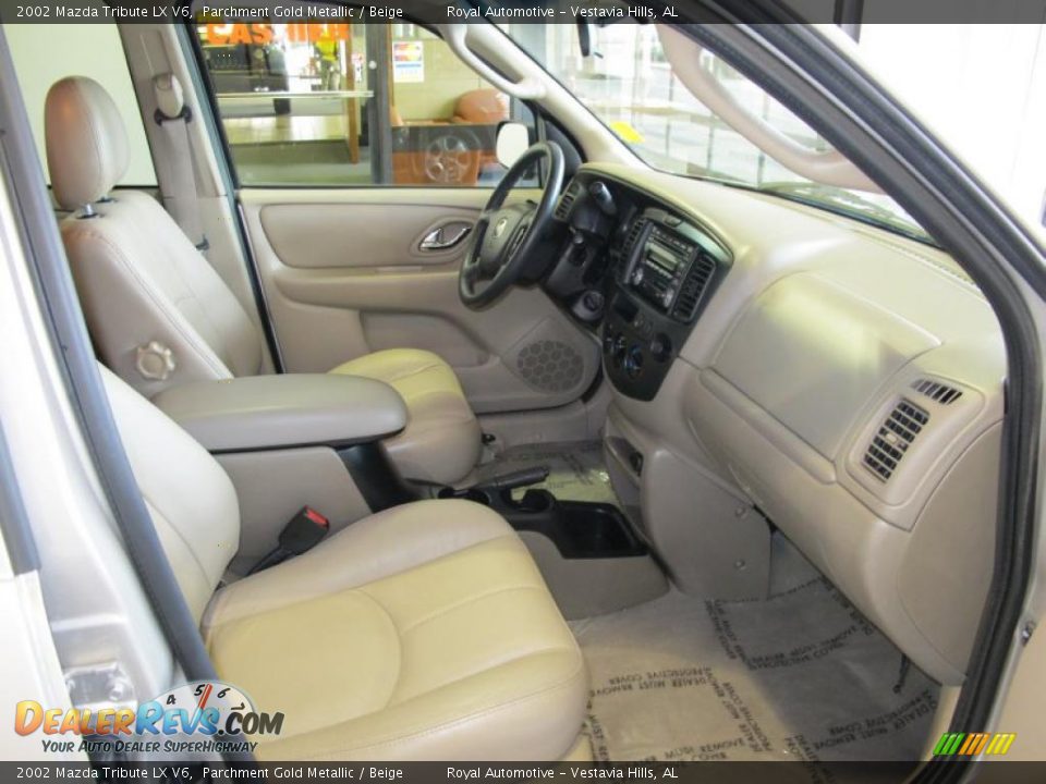 2002 Mazda Tribute LX V6 Parchment Gold Metallic / Beige Photo #11