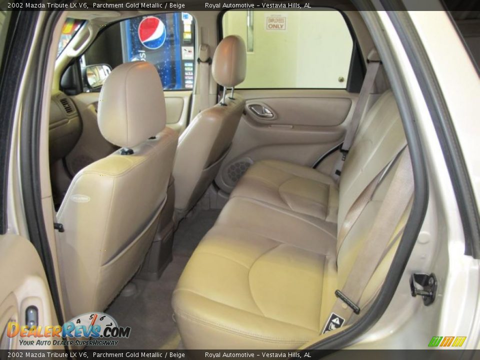 2002 Mazda Tribute LX V6 Parchment Gold Metallic / Beige Photo #12