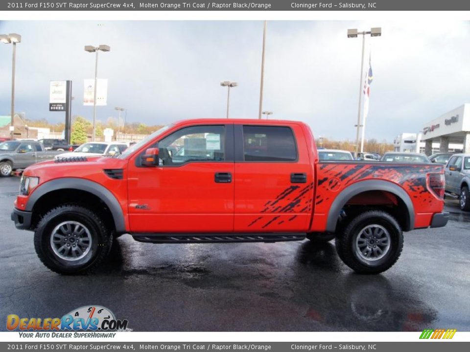 Molten Orange Tri Coat 2011 Ford F150 SVT Raptor SuperCrew 4x4 Photo #3