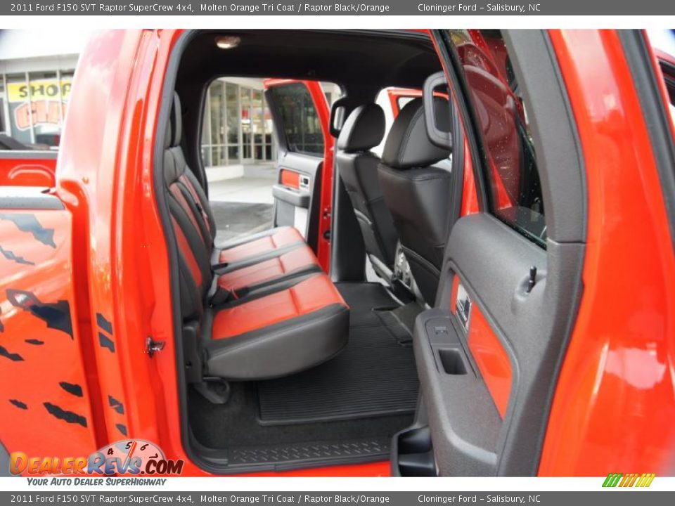 Raptor Black/Orange Interior - 2011 Ford F150 SVT Raptor SuperCrew 4x4 Photo #9