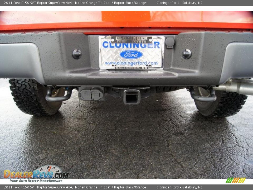 2011 Ford F150 SVT Raptor SuperCrew 4x4 Molten Orange Tri Coat / Raptor Black/Orange Photo #19