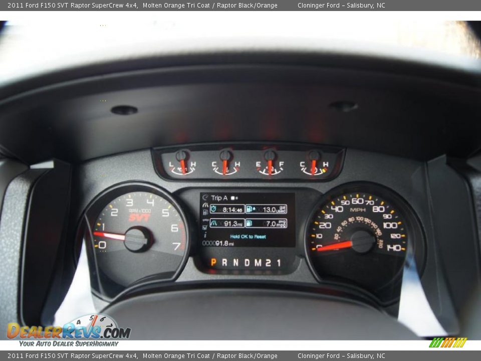 2011 Ford F150 SVT Raptor SuperCrew 4x4 Gauges Photo #25