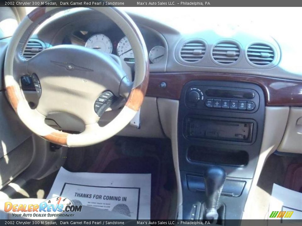 2002 Chrysler 300 M Sedan Dark Garnet Red Pearl / Sandstone Photo #7