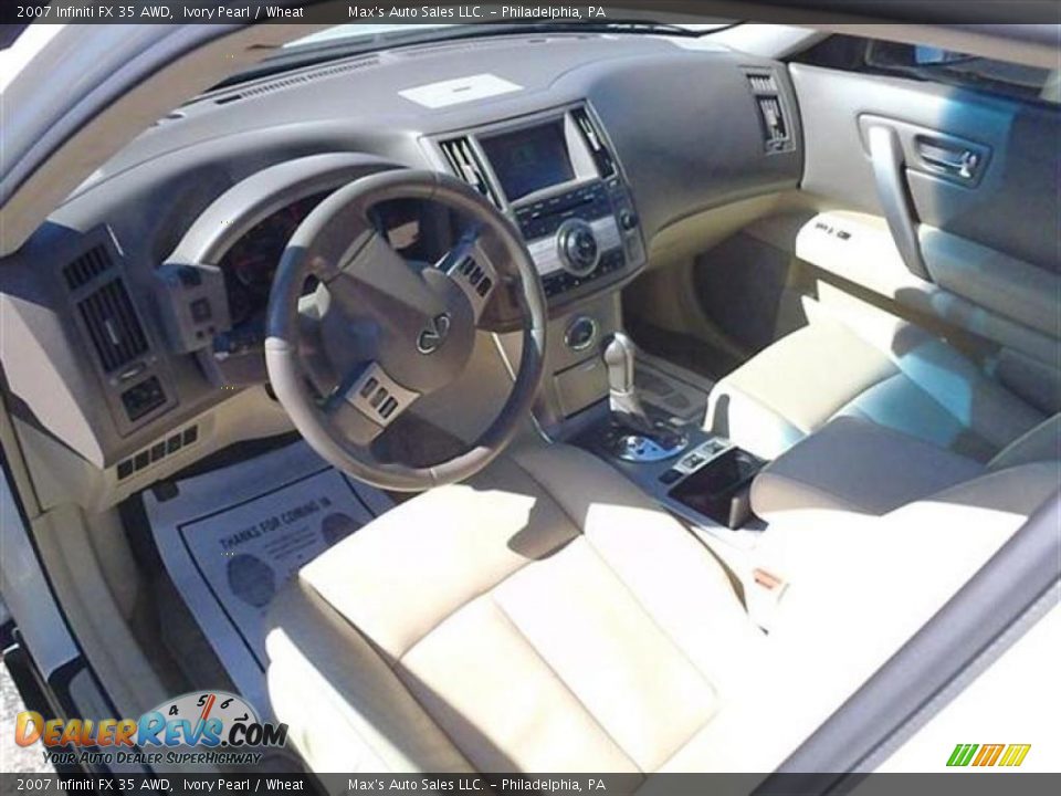 2007 Infiniti FX 35 AWD Ivory Pearl / Wheat Photo #32