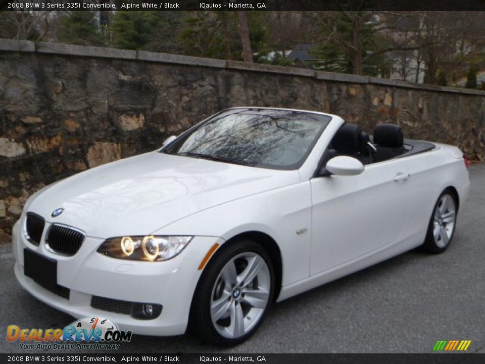 2008 BMW 3 Series 335i Convertible Alpine White / Black Photo #2