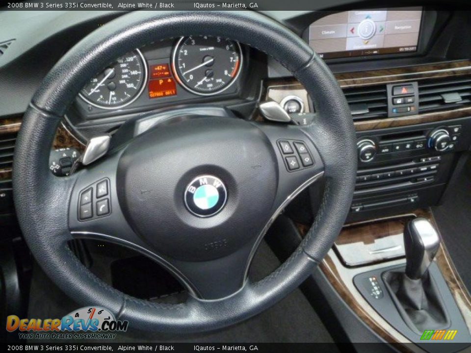 2008 BMW 3 Series 335i Convertible Alpine White / Black Photo #10
