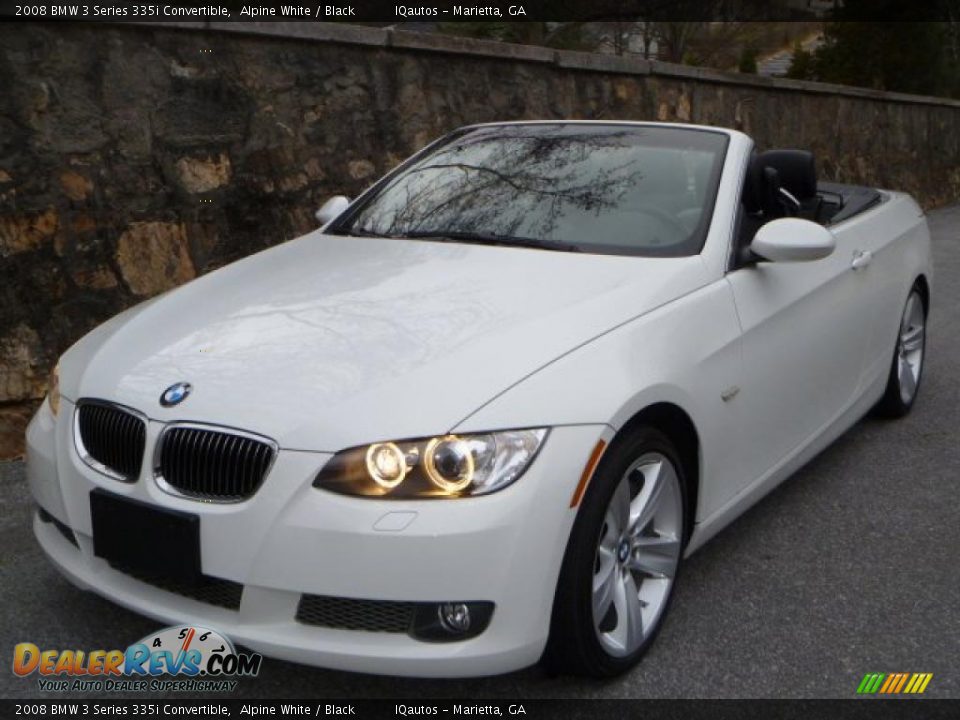 2008 BMW 3 Series 335i Convertible Alpine White / Black Photo #16