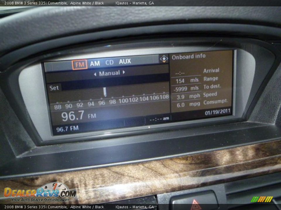 2008 BMW 3 Series 335i Convertible Alpine White / Black Photo #30