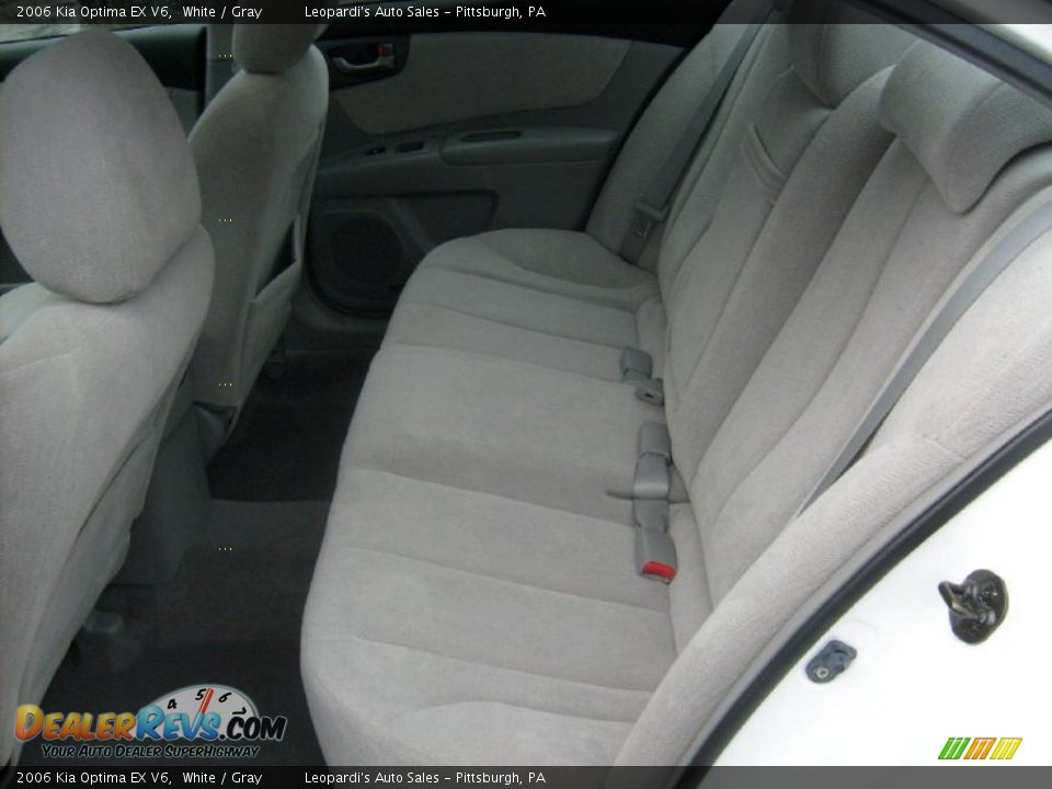 2006 Kia Optima EX V6 White / Gray Photo #14