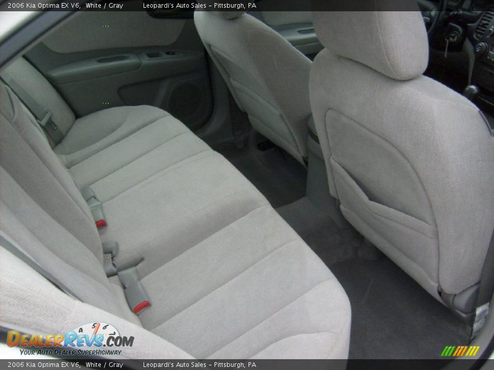 2006 Kia Optima EX V6 White / Gray Photo #18