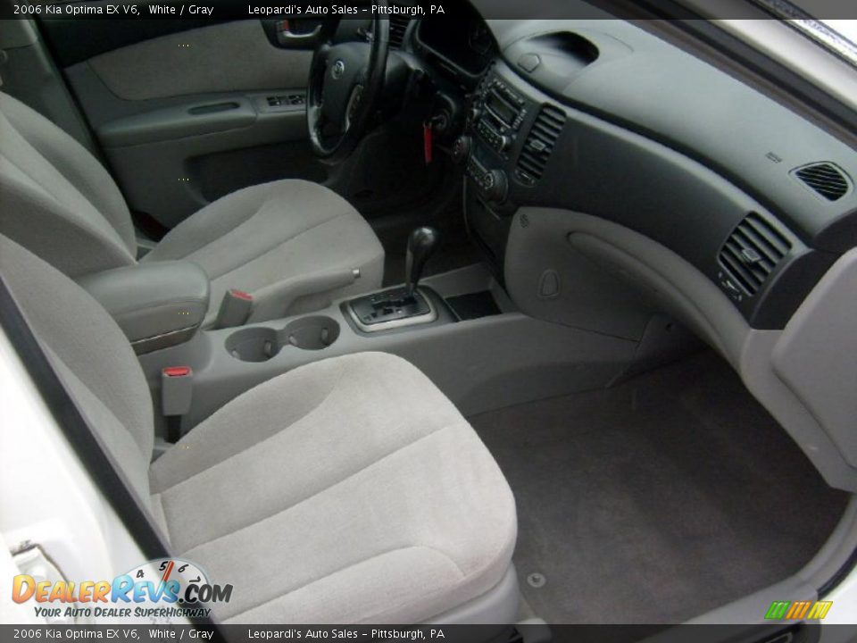 2006 Kia Optima EX V6 White / Gray Photo #21