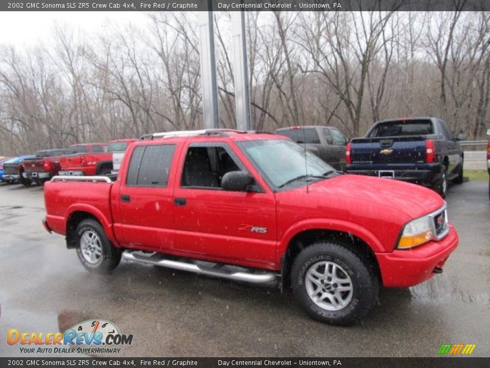 Fire Red 2002 GMC Sonoma SLS ZR5 Crew Cab 4x4 Photo #5