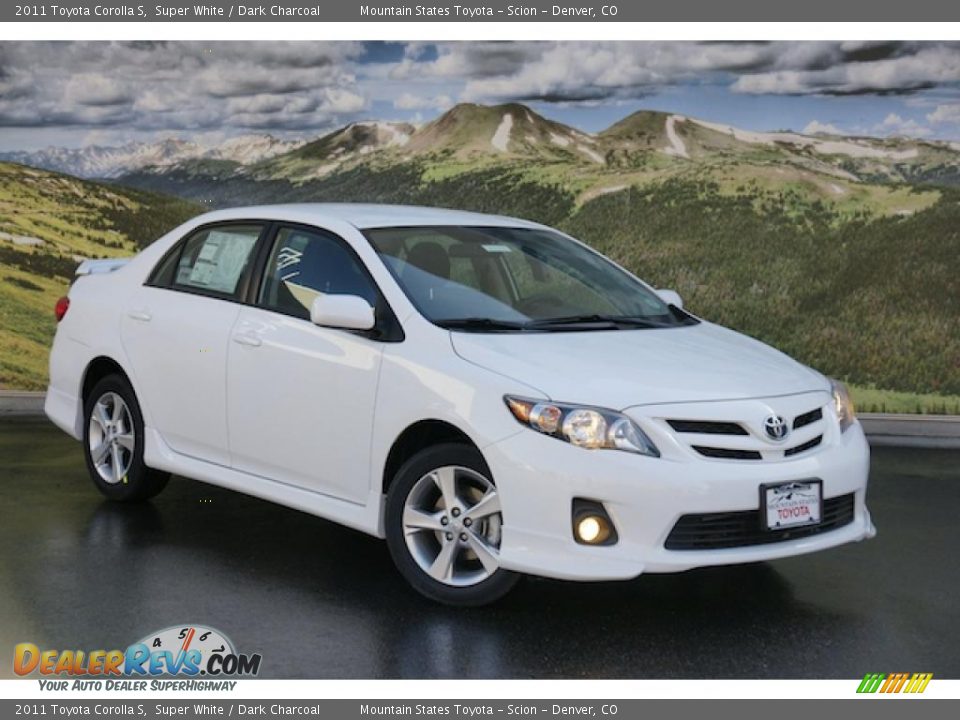 2011 Toyota Corolla S Super White / Dark Charcoal Photo #1