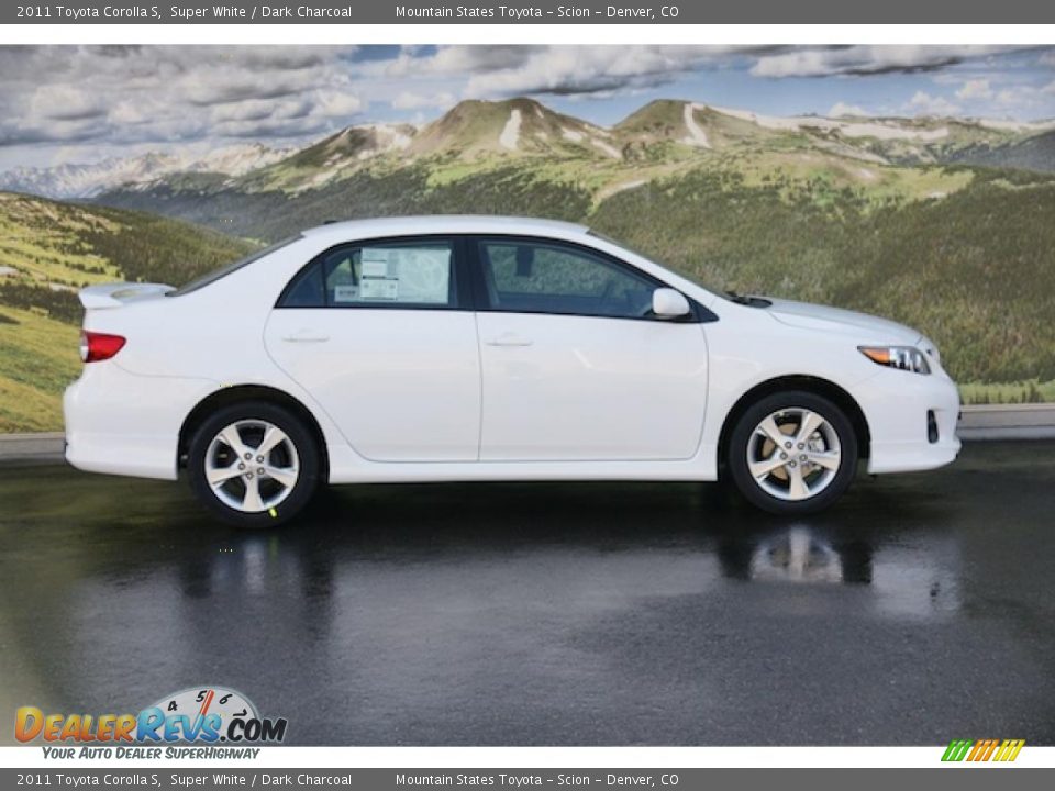 2011 Toyota Corolla S Super White / Dark Charcoal Photo #2