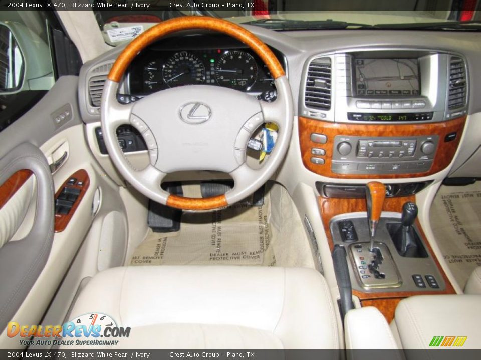 2004 Lexus LX 470 Blizzard White Pearl / Ivory Photo #14