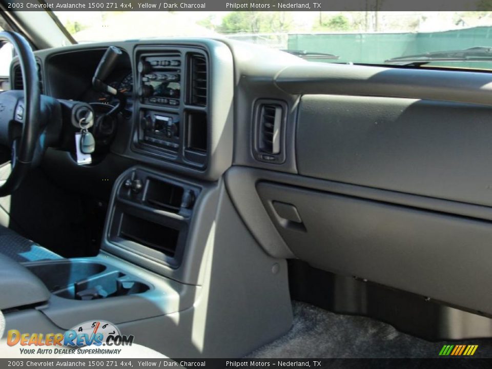 2003 Chevrolet Avalanche 1500 Z71 4x4 Yellow / Dark Charcoal Photo #30