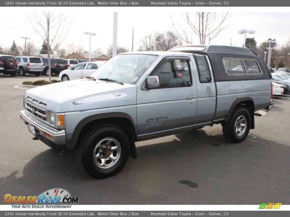 Winter Silver Blue 1992 Nissan Hardbody Truck SE V6 Extended Cab Photo #5