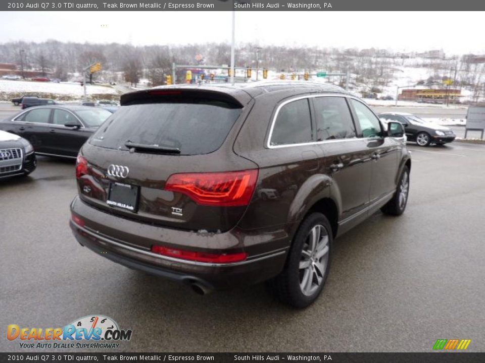 2010 Audi Q7 3.0 TDI quattro Teak Brown Metallic / Espresso Brown Photo #5