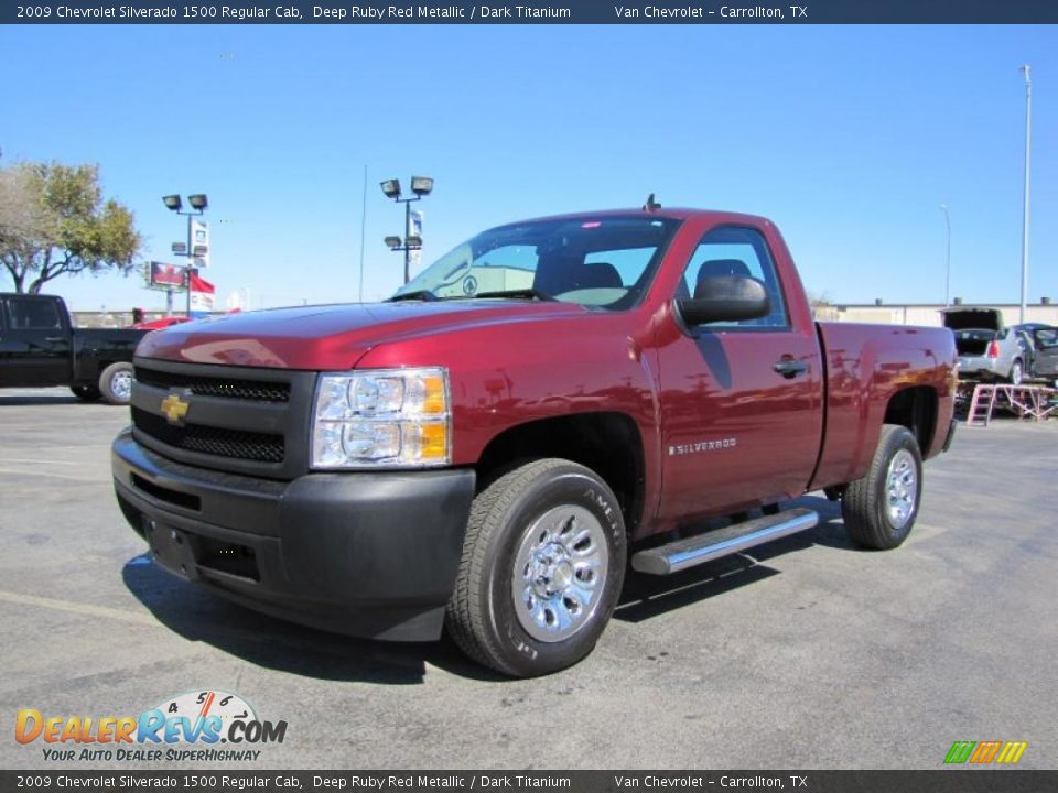 2009 Chevrolet Silverado 1500 Regular Cab Deep Ruby Red Metallic / Dark Titanium Photo #3