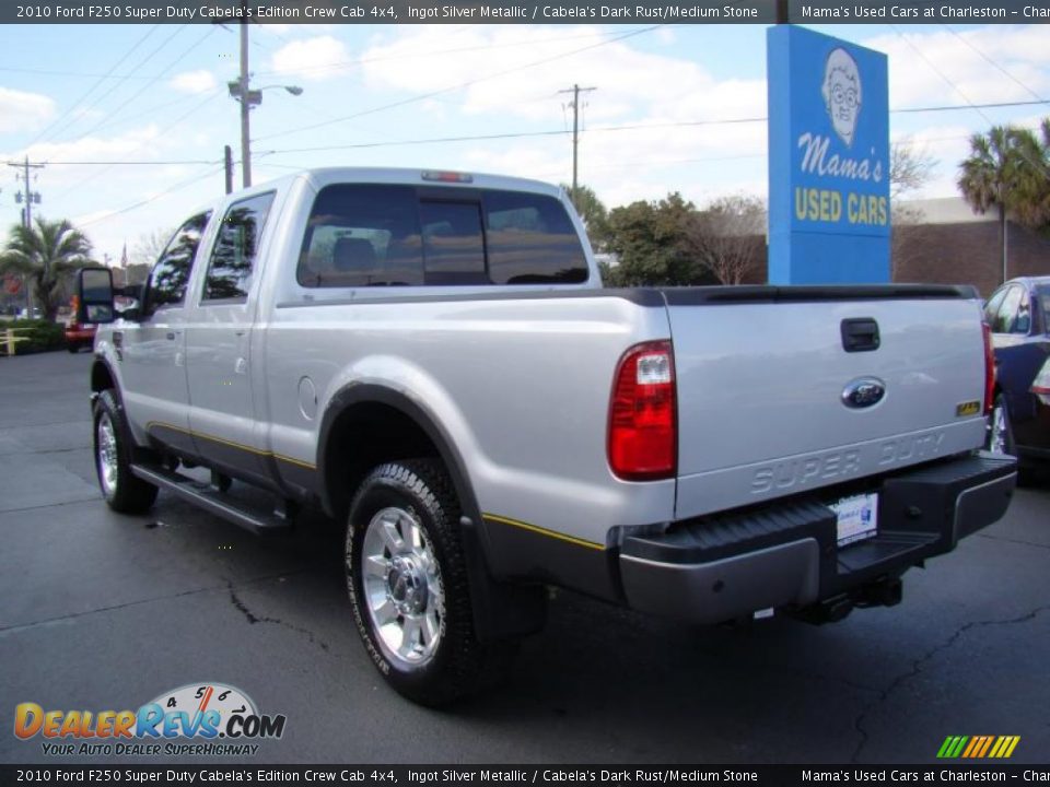 2010 Ford F250 Super Duty Cabela's Edition Crew Cab 4x4 Ingot Silver Metallic / Cabela's Dark Rust/Medium Stone Photo #6