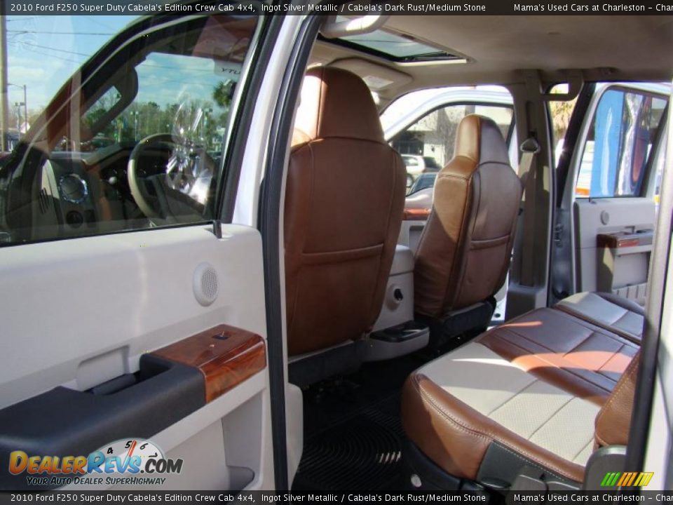 2010 Ford F250 Super Duty Cabela's Edition Crew Cab 4x4 Ingot Silver Metallic / Cabela's Dark Rust/Medium Stone Photo #13