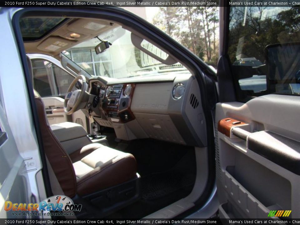 2010 Ford F250 Super Duty Cabela's Edition Crew Cab 4x4 Ingot Silver Metallic / Cabela's Dark Rust/Medium Stone Photo #15