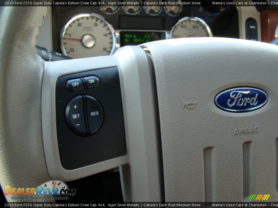 2010 Ford F250 Super Duty Cabela's Edition Crew Cab 4x4 Ingot Silver Metallic / Cabela's Dark Rust/Medium Stone Photo #26