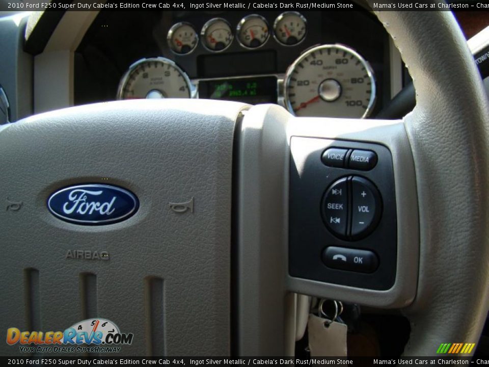 2010 Ford F250 Super Duty Cabela's Edition Crew Cab 4x4 Ingot Silver Metallic / Cabela's Dark Rust/Medium Stone Photo #27