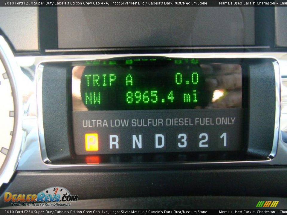 2010 Ford F250 Super Duty Cabela's Edition Crew Cab 4x4 Ingot Silver Metallic / Cabela's Dark Rust/Medium Stone Photo #30