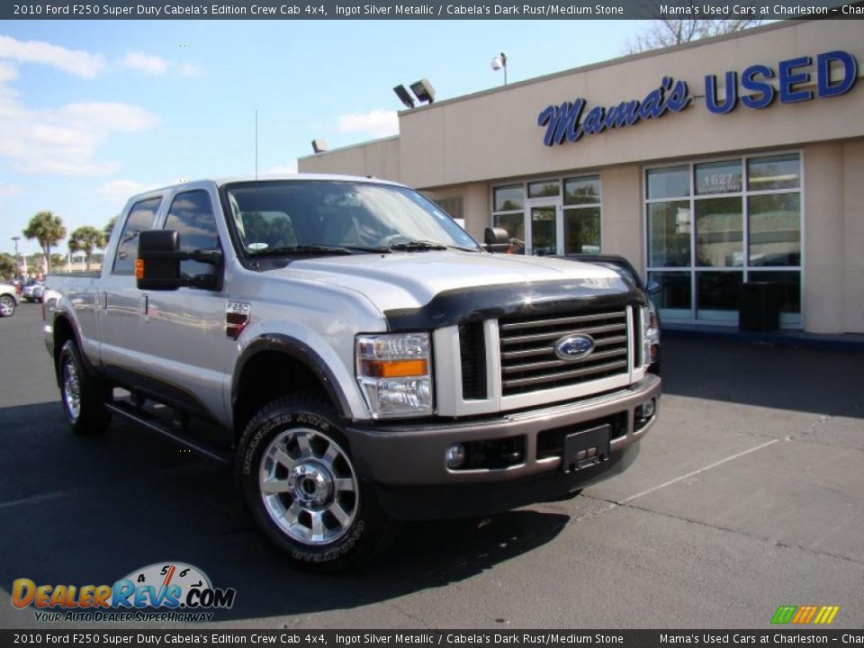 2010 Ford F250 Super Duty Cabela's Edition Crew Cab 4x4 Ingot Silver Metallic / Cabela's Dark Rust/Medium Stone Photo #34
